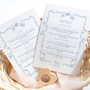 Toile de Jouy elegant vintage frame elegant Menu