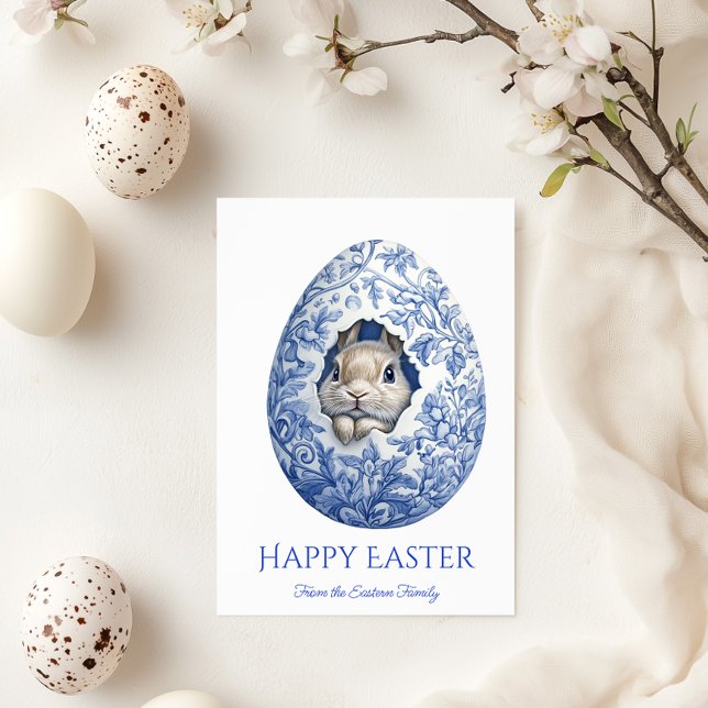 Toile De Jouy Happy Easter Greeting Card (Creator Uploaded)