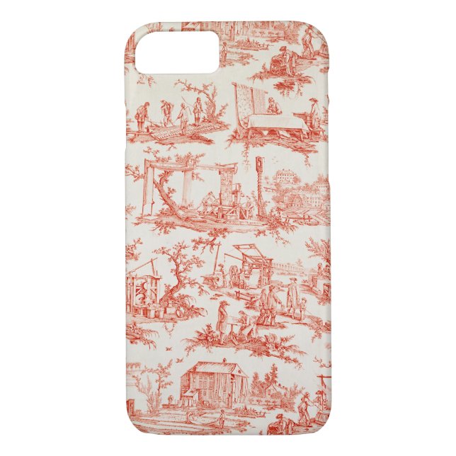 Toile de Jouy, illustrating the processes of manuf Case-Mate iPhone Case (Back)