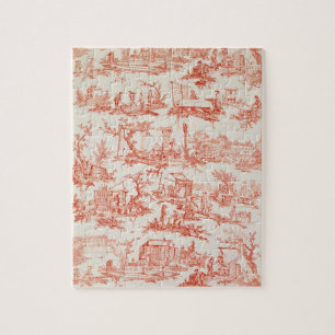Toile de Jouy, illustrating the processes of manuf Jigsaw Puzzle