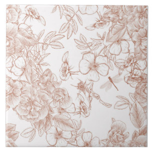 Toile-De-Jouy Pattern  Tile
