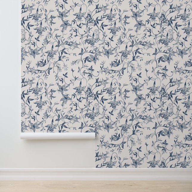 Toile De Jouy  Pattern Wallpaper (Application)