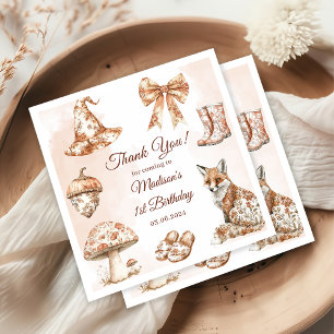 Toile De Jouy Pink Birthday Party Napkin