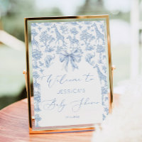 Toile de Jouy Safari animals Baby shower Welcome