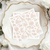 Toile de Jouy Safari animals Boho Baby shower
