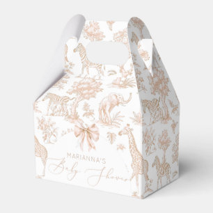 Toile de Jouy Safari animals Boho Gender neutral Favour Box