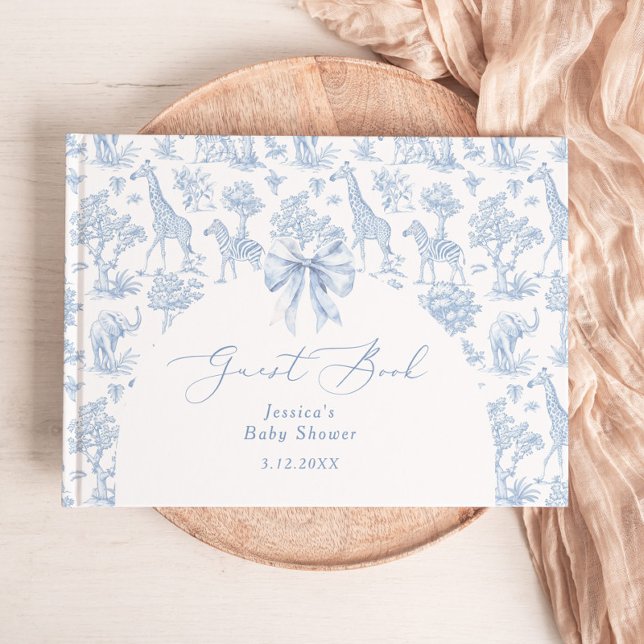 Toile de Jouy Safari Baby shower Guest Book (Creator Uploaded)