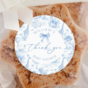 Toile de Jouy Safari Baby shower Sticker