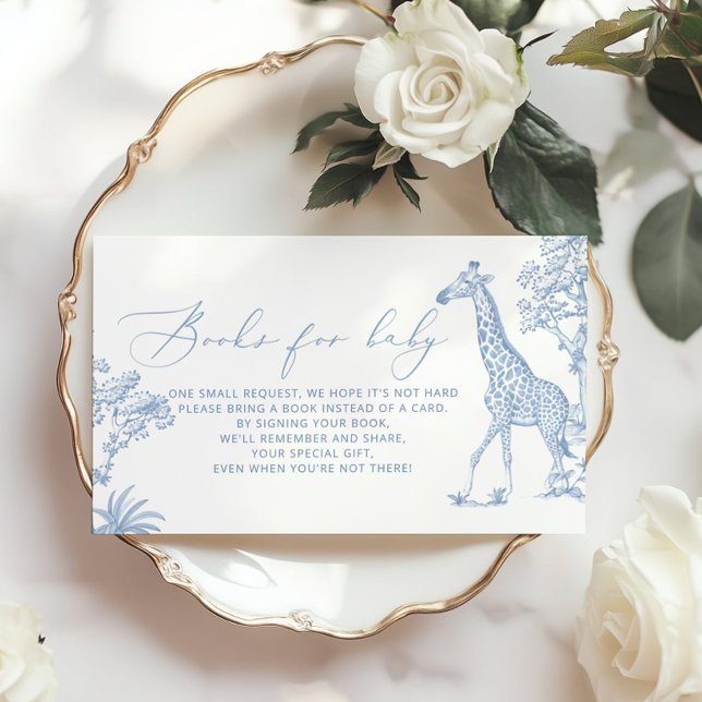 Toile de jouy Safari Books for baby ticket Enclosure Card (Creator Uploaded)