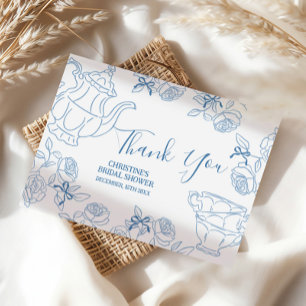 Toile de Jouy Tea Baby Shower Thank You Card