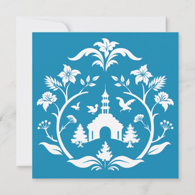 Toile de Jouy Thank You Card (Front)
