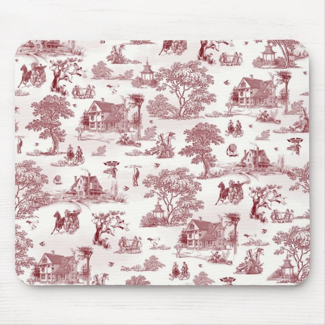 Toile De Jouy - Vintage Afternoon Mouse Mat (Front)