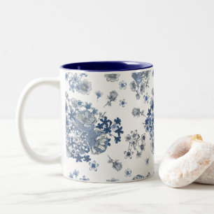 Toile-De-Jouy Vintage French Pattern Wedding Two-Tone Coffee Mug