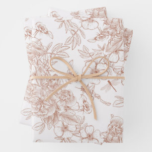 Toile-De-Jouy Vintage French Pattern Wrapping Paper Sheet