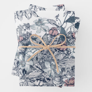 Toile-De-Jouy Vintage French Pattern Wrapping Paper Sheet