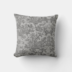 Toile de jouy Vintage Illustration Cushion