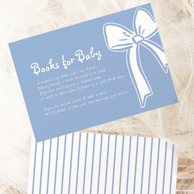 Toile De Jouy Whimsical Blue Books for Baby Enclosure Card (Creator Uploaded)