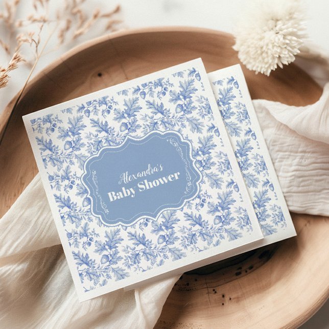 Toile De Jouy Woodland  Baby Shower Napkin (Creator Uploaded)