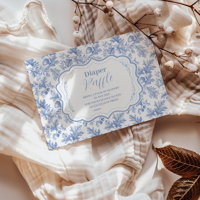 Toile De Jouy Woodland Diapper Raffle Enclosure Card (Creator Uploaded)