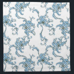 Toile de Joy. Floral. Blue.  Napkin<br><div class="desc">The "toile de Jouy" pattern is refined and refined,  like antique porcelain. The drawing is really inspired by ancient ceramics and turned out to be at the peak of fashion. It adorns trendy dresses,  bags and satin pyjamas that make you feel like Marie Antoinette.</div>