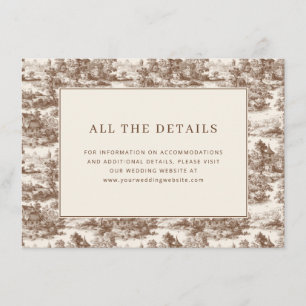 Toile de Romance Wedding Enclosure Card