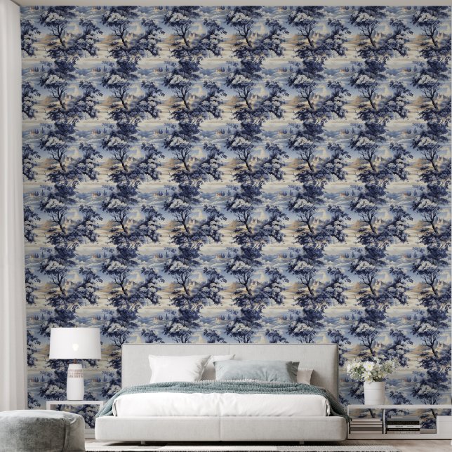 Toile du Jouy Faux French  Wallpaper (Bedroom)