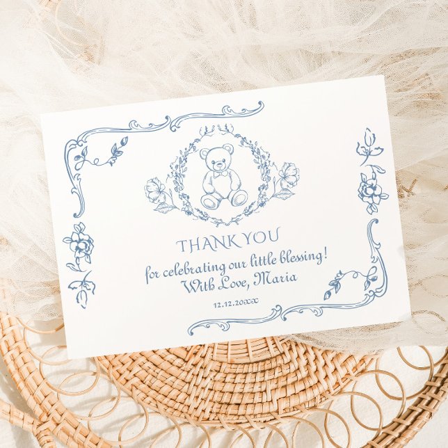 Toile Elegant frame Teddy bear Thank you (Creator Uploaded)