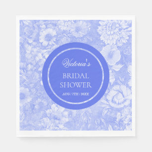 Toile Floral Elegant Bridal Shower  Napkin