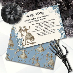 Toile Halloween Gothic skeleton Details Info card