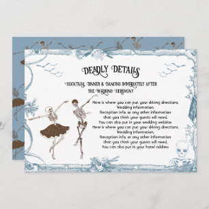 Toile Halloween Gothic skeleton Details Info Invitation