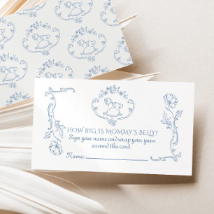Toile How big is mommys belly Vintage frame Enclosure Card