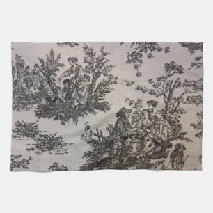 Toile in Black & White Tea Towel