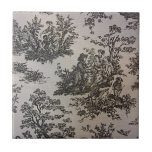 Toile in Black & White Tile