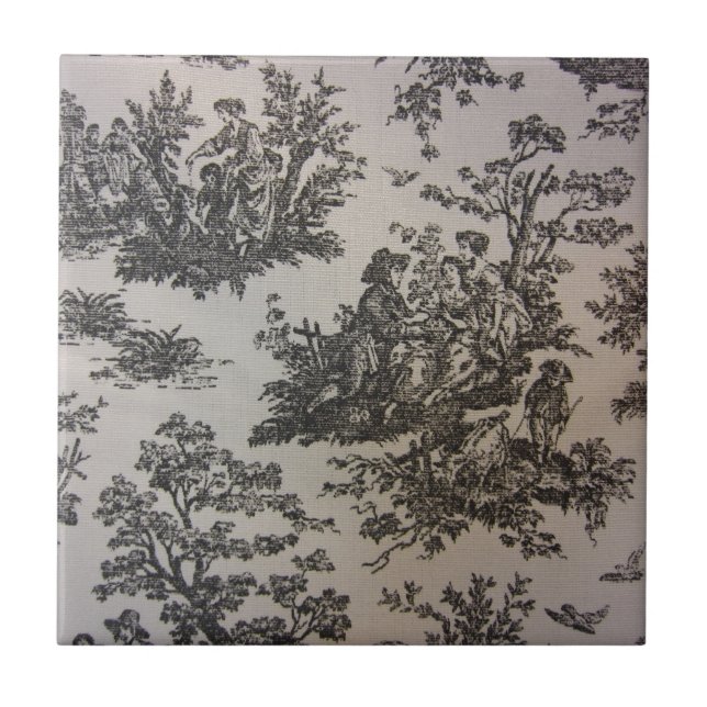Toile in Black & White Tile (Front)