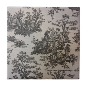 Toile in Black & White Tile
