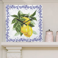 Toile Lemons Clock
