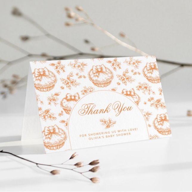 Toile Little Cutie Pie baby shower thank you (Creator Uploaded)