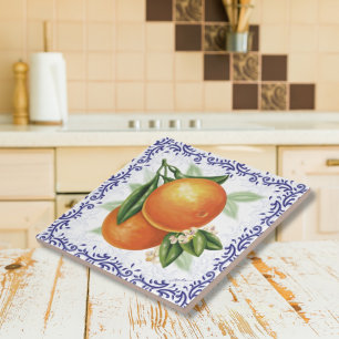 Toile Oranges Ceramic Tile
