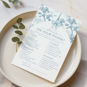 Toile Paris what's on your phone bridal game