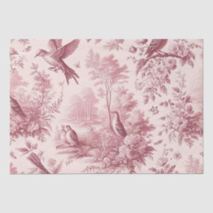 Toile Pink Vintage Tissue Paper