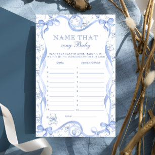 Toile Teddy Bear Name That Song Baby Shower Game