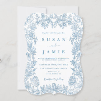 Toile Wedding invitation