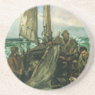 Toilers of the Sea by Edouard Manet, Vintage Art Coaster