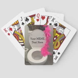 Toilet Bowl Funny Creat a MEME Playing Cards