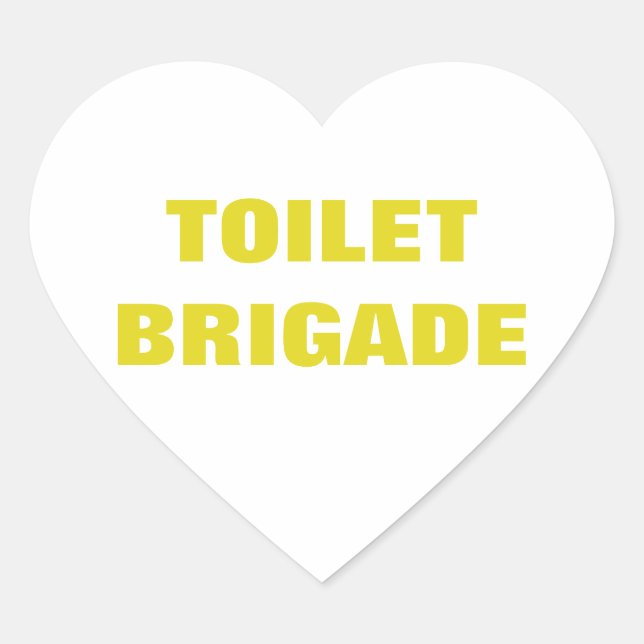 TOILET BRIGADE HEART STICKER (Front)