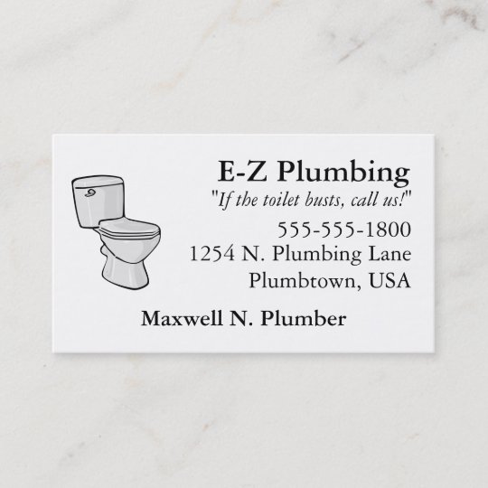 Toilet Business Card Zazzle.co.uk
