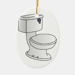 Toilet Ceramic Tree Decoration