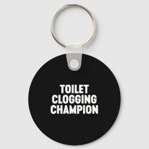 Toilet Clogging Chamon Funny Award Dad Jokes  Key Ring