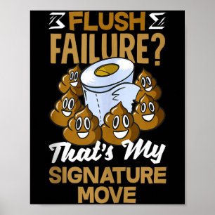 Toilet Clogging Chamon Funny Bathroom Humor Tank T Poster