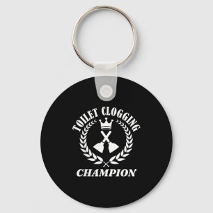 Toilet Clogging Chamon Funny Sarcastic Key Ring